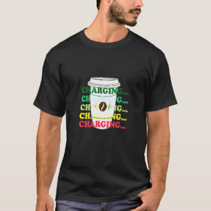 Camiseta Cafeína Cafeine Charger Gráfico Casual Letra Tee