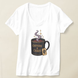 Camiseta Cafeína e Caos