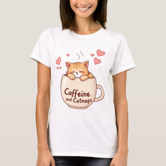 Camiseta Cafeína e Catnaps