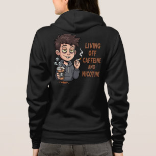 Camiseta Cafeína e Nicotina Zip-Up Adulto