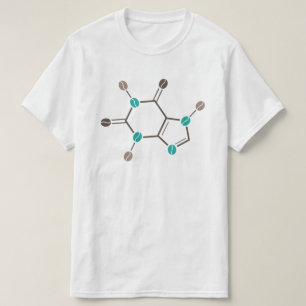Camiseta cafeína molecular de café