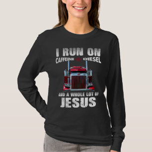Camiseta Cafeine Diesel Jesus, camionista cristão aflita