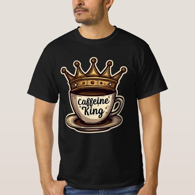 Camiseta Cafeine King - Coroa De Café (Frente)