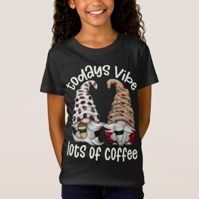 Camiseta Cafeteria Engraçado Muitos Gnomos De Café (Frente)