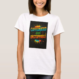 Camiseta Caffeinated and Unstoppable | Funny Coffee Lover