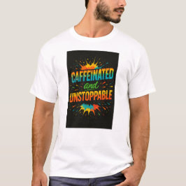 Camiseta Caffeinated and Unstoppable | Funny Coffee Lover