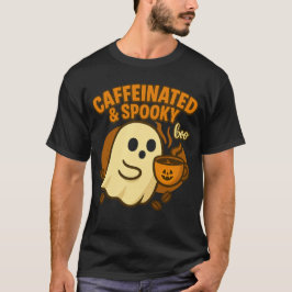 Camiseta Caffeinated & Spooky Halloween Coffee Ghost