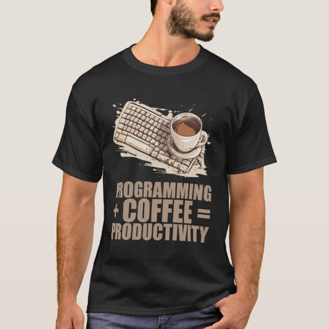 Camiseta Caffeine Coder Software Developer Engenheiro Café (Frente)