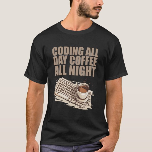 Camiseta Caffeine Coder Software Developer Engenheiro Café (Frente)