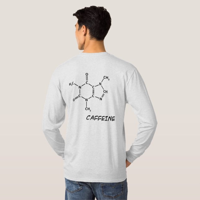 Camiseta Caffeine Molecule (Parte Traseira Completa)