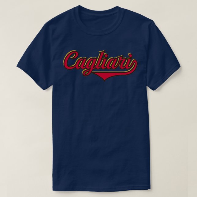Camiseta Cagliari Sardenha Itália Toscânia Vintage Spo (Frente do Design)