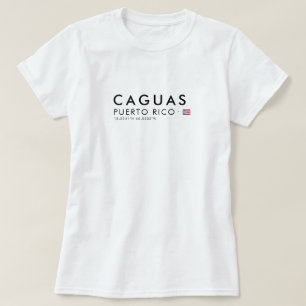 Camiseta Caguas Porto Rico   Coordenadas Tee