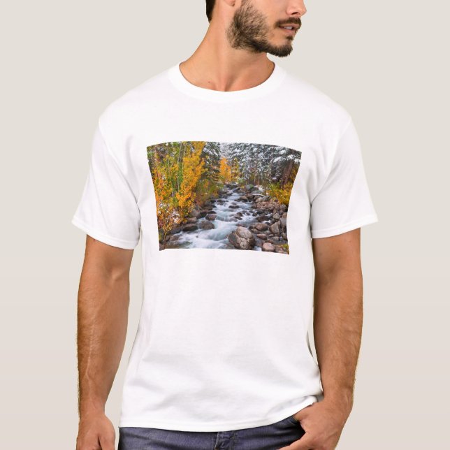 Camiseta Cai ao longo do riacho Bishop, Califórnia (Frente)