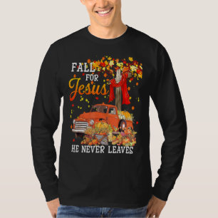 Camiseta Cai Por Jesus Ele Nunca Deixa Jesus Cruzado Christ