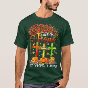 Camiseta Cai Por Jesus Ele Nunca Deixa Pumpkin Graças
