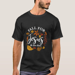Camiseta Cai Por Jesus Ele Nunca Deixa Pumpkin No Outono Do