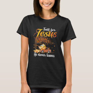 Camiseta Cai Por Jesus Ele Nunca Deixa Pumpkins Truck