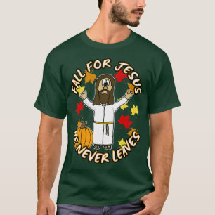 Camiseta Cai Por Jesus Ele Nunca Deixa Um Aut Cristão Engra