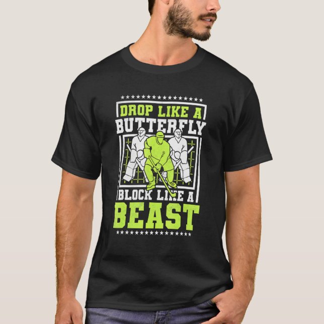 Camiseta Caia Como Uma Borboleta Bloqueie Como Uma Fera Hóq (Frente)