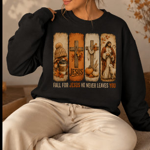 Camiseta Caia por Jesus Ele Nunca Deixa