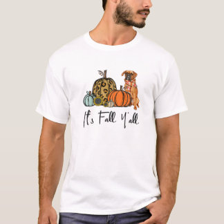 Camiseta Caia Todos Abóbora Boxer Cachorro