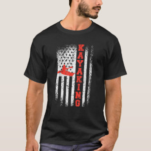 Camiseta Caiaque Bandeira Americana Caiaque EUA Canoa Patri