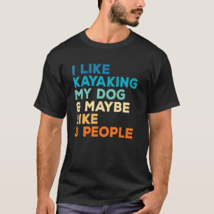 Camiseta Caiaque e Caiaque para Cães Remando Barco Pescaria