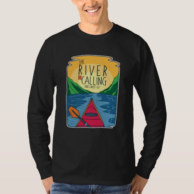 Camiseta Caiaque - O Rio Está Chamando E Eu Devo Ir (Frente)