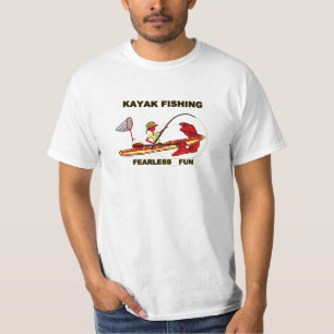 Camiseta Caiaque que pesca o divertimento sem medo