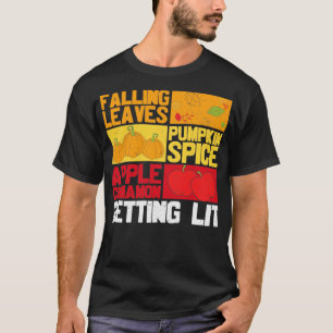 Camiseta Caindo Deixa Pumpkin Spice Apple Cinnamon ganhando