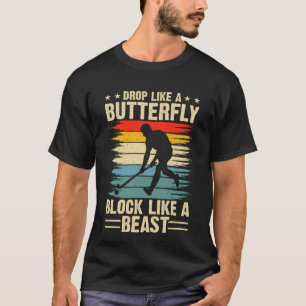 Camiseta Cair como uma borboleta Bloquear como uma fera de