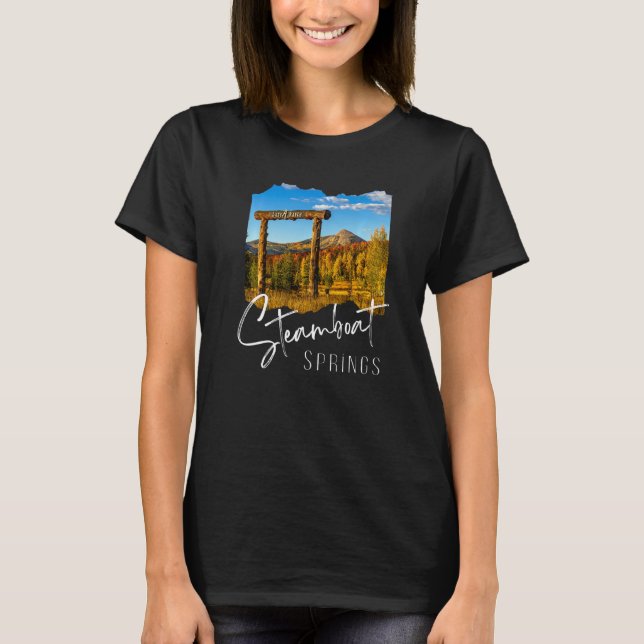 Camiseta Cair Em Primaveras De Steamboat No Colorado (Frente)