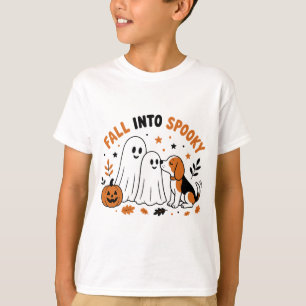 Camiseta Cair no Design de Fantasma Assustador