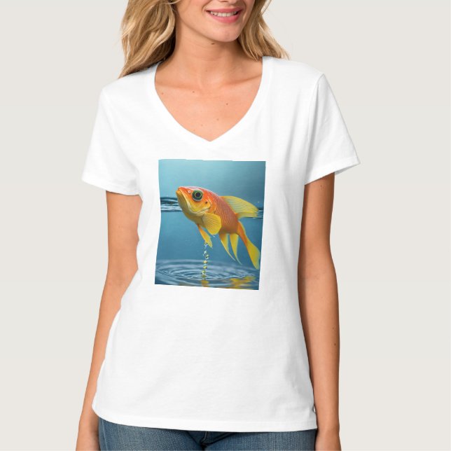 Camiseta Cair para Mergulhar: Uma Transformação Líquida (Frente)