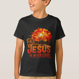 Camiseta Cair Por Jesus Ele Nunca Deixa Fé Cristã Tha