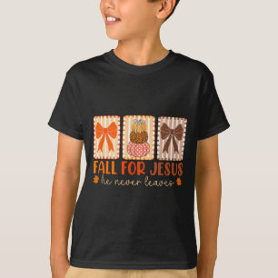 Camiseta Cair Por Jesus Ele Nunca Deixa Outono Camisola Cri