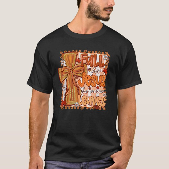 Camiseta Cair Por Jesus Ele Nunca Deixou O Prêmio de Graças (Frente)