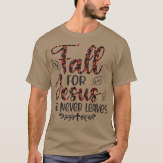 Camiseta Cair Por Jesus Ele Nunca Sai Do Outono