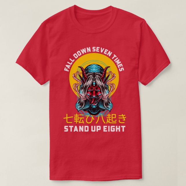 Camiseta Cair Sete Vezes Para Cima Oito (Frente do Design)