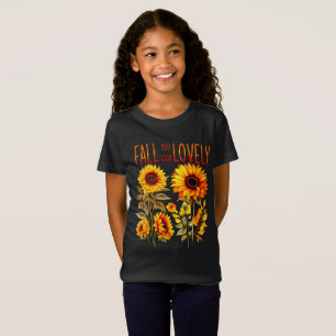 Camiseta Cair Você Parece Adorável, Autumn Sunflower Waterc