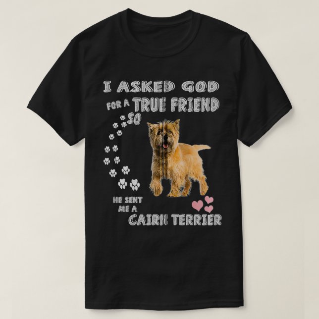 Camiseta Cairn Terrier Costume, Cairn Dog Mom Dad, Cute Cai (Frente do Design)