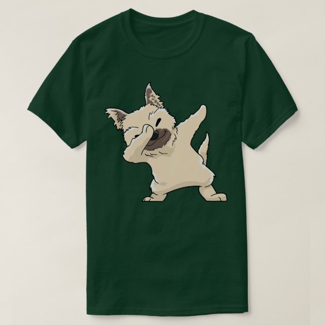Camiseta Cairn Terrier Dabbing Kawaii (Frente do Design)