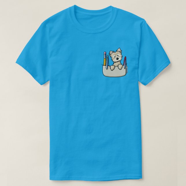 Camiseta Cairn Terrier Pocket Protector (Frente do Design)