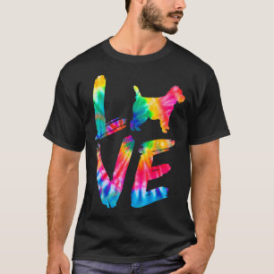Camiseta Cairn Terrier Tie Dye Love Dog Mãe Pai