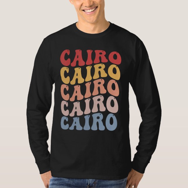 Camiseta Cairo City Groovy Retro (Frente)
