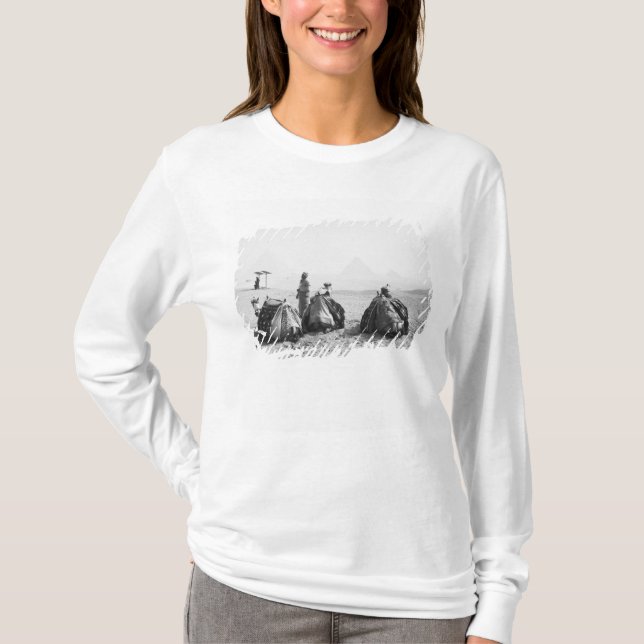 Camiseta Cairo Egito, Jóqueis de Camelo Pirâmides de Gizé ( (Frente)