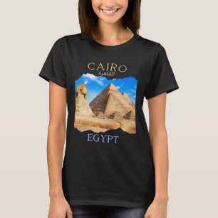 Camiseta Cairo Egito Pirâmides cairo' Em Árabe Egípcio Vac