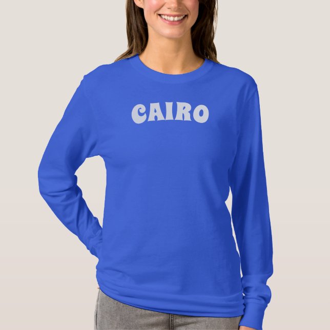 Camiseta Cairo, Egito, viagem, camisas, adicionar texto (Frente)