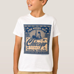 Camiseta Cais Chicago do marinho