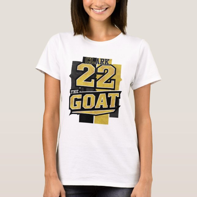 Camiseta Caitlin Clark GOAT University de Iowa (Frente)